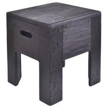 Leo Recycled Pine Wood Accent Stool
